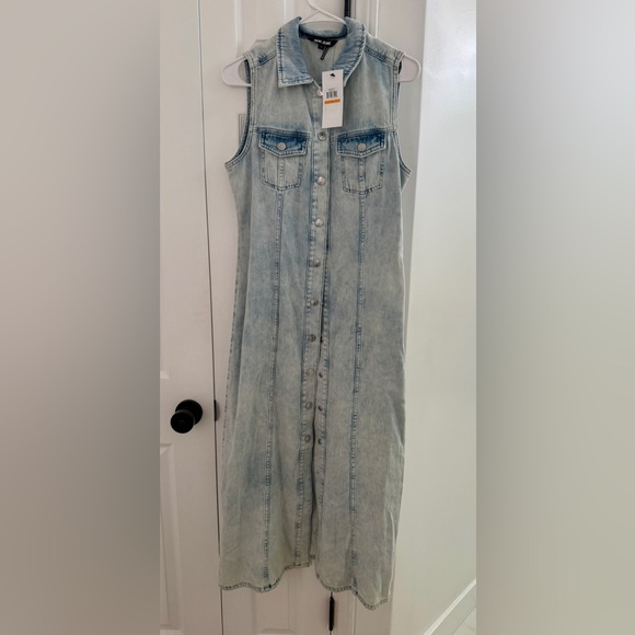 DKNY Light Blue Denim Sleeveless Dress - Picture 2 of 4